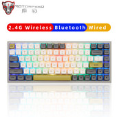 Motospeed SK84 RGB Triple Mode BT5.0/2.4G bežična/Type-C mehanička tipkovnica s mogućnošću vruće izmjene Programabilna gaming tipkovnica s 84 tipke