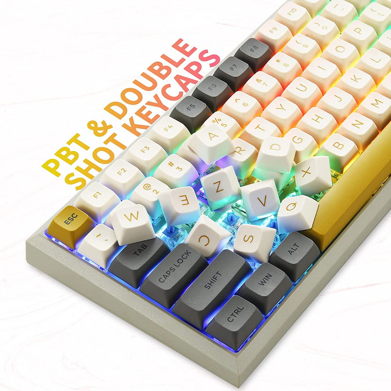 Motospeed SK84 RGB Triple Mode BT5.0/2.4G bežična/Type-C mehanička tipkovnica s mogućnošću vruće izmjene Programabilna gaming tipkovnica s 84 tipke