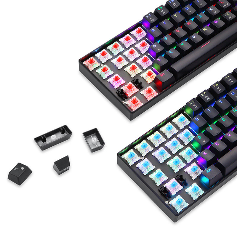 Motospeed CK62 RGB Μηχανικό πληκτρολόγιο 61 πλήκτρων Bluetooth Ασύρματο διπλής λειτουργίας Εργονομία Laser Mini πληκτρολόγια παιχνιδιών για φορητό υπολογιστή