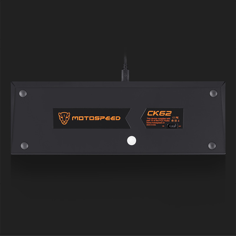 Motospeed CK62 RGB Μηχανικό πληκτρολόγιο 61 πλήκτρων Bluetooth Ασύρματο διπλής λειτουργίας Εργονομία Laser Mini πληκτρολόγια παιχνιδιών για φορητό υπολογιστή
