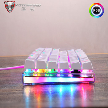 Motospeed k87s Gaming Механична клавиатура RGB Backlight Anti-ghosting USB кабелна LED руска/английска клавиатура за компютърни геймъри