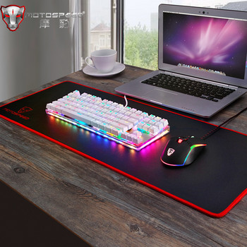 Motospeed k87s Gaming Механична клавиатура RGB Backlight Anti-ghosting USB кабелна LED руска/английска клавиатура за компютърни геймъри