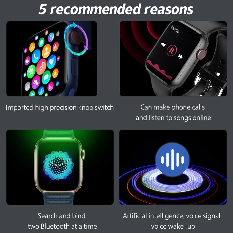 Originalni SmartWatch I7 Pro Max Series 7 Telefonski poziv Prilagođeno lice Sport Vodootporan Muški Ženski Pametni sat s bežičnim punjenjem