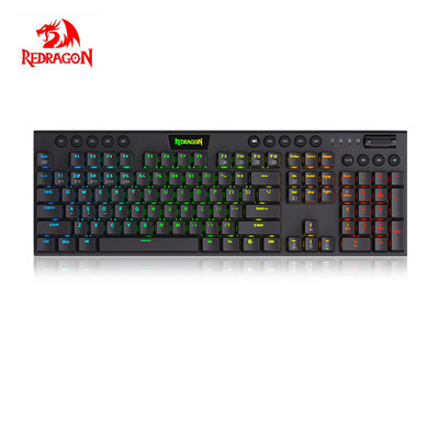 Redragon 104 клавиша Кабелна/2.4G безжична/Bluetooth гейминг механична клавиатура RGB подсветка игрална клавиатура за геймърски лаптоп компютър