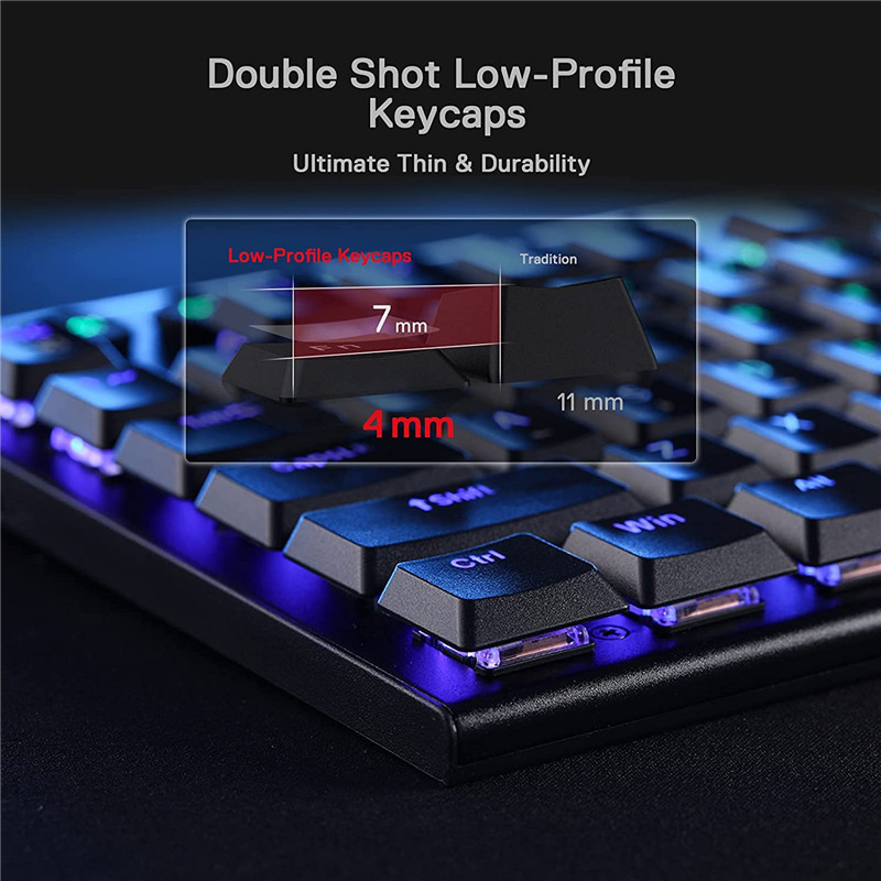 Redragon 104 tipke Žičana/2.4G bežična/Bluetooth igraća mehanička tipkovnica RGB pozadinsko osvjetljenje tipkovnica za igre za prijenosno računalo za igrače