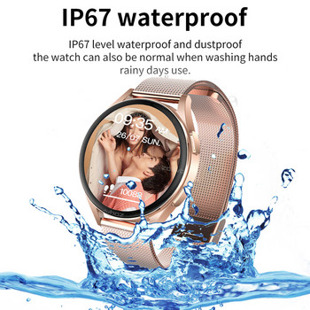 Нов смарт часовник за жени Пълен сензорен екран Спорт Фитнес IP67 Водоустойчив Bluetooth часовник за разговори за Android IOS Смарт часовник Жени Мъже