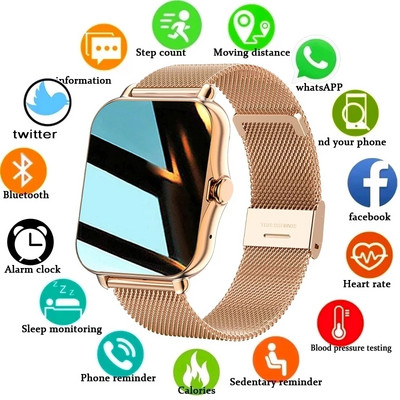 Για τηλέφωνο Android Xiaomi Samsung Reloj Inteligente Mujer Προσαρμοσμένη κλήση Έξυπνο ρολόι Γυναικεία Bluetooth Call 2022 Smart Watch Men +Box