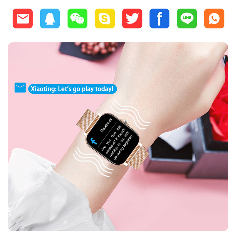 „Xiaomi Samsung Android Phone Reloj Inteligente Mujer Custom Dial Smart Watch Women Bluetooth Call 2022 Smart Watch Men + Box“