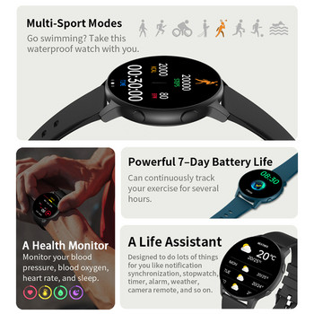 Оригинален 2022 Smartwatch Sleep Monitor Fitness Multi Sports Mode Custom Watches Face IP68 Водоустойчив смарт часовник за мъже жени