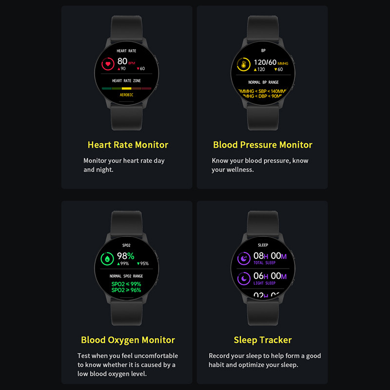 Оригинален 2022 Smartwatch Sleep Monitor Fitness Multi Sports Mode Custom Watches Face IP68 Водоустойчив смарт часовник за мъже жени