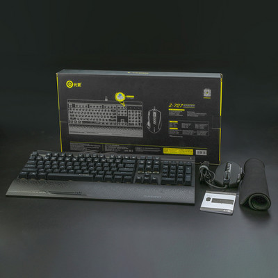 Tastatură de joc cu iluminare din spate LED, mouse combinat USB cu fir Multimedia Mouse ergonomic pentru jocuri Tastatură de 8000 DPI pentru PC, computer, desktop