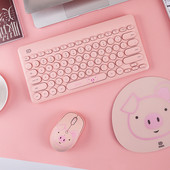 Tastatură mouse fără fir pentru computer, laptop, elegant, mini portabil, cu 79 de taste, combinații de mouse subțire, mute, acasă, birou, cadouri pentru doamnă