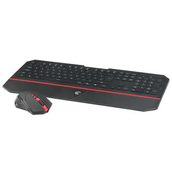Комбинирана безжична геймърска клавиатура и мишка 2.4G 104 клавиша Клавиатура и 2400 DPI игра Мишки LED подсветка за лаптоп с Windows
