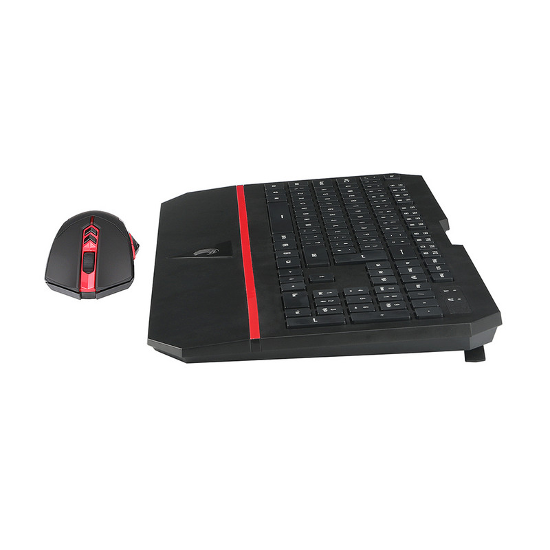 Bezvadu spēļu tastatūras un peles kombinētais 2,4 G 104 taustiņu tastatūra un 2400 DPI spēle Peles LED fona apgaismojums Windows klēpjdatoram