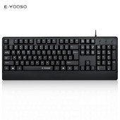 Εργονομικό ενσύρματο πληκτρολόγιο 104 πλήκτρων Αγγλικό τυπικό Πληκτρολόγιο Home Office Usb Πληκτρολόγιο παιχνιδιού για φορητό υπολογιστή Πληκτρολόγιο υπολογιστή