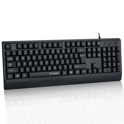 Εργονομικό ενσύρματο πληκτρολόγιο 104 πλήκτρων Αγγλικό τυπικό Πληκτρολόγιο Home Office Usb Πληκτρολόγιο παιχνιδιού για φορητό υπολογιστή Πληκτρολόγιο υπολογιστή