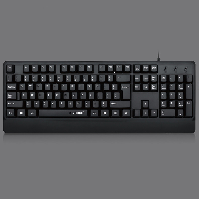 Εργονομικό ενσύρματο πληκτρολόγιο 104 πλήκτρων Αγγλικό τυπικό Πληκτρολόγιο Home Office Usb Πληκτρολόγιο παιχνιδιού για φορητό υπολογιστή Πληκτρολόγιο υπολογιστή