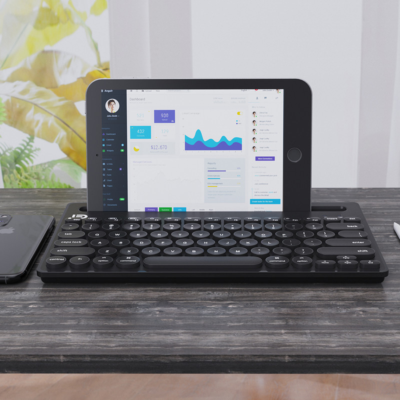 78 de taste Office Bluetooth și tastatură fără fir 2,4G Mod dublu pentru laptop Macbook iPad Tabletă Telefon pentru Windows Mac iOS Android