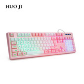 Vadu spēļu tastatūra, mehāniska sajūta 104 taustiņi Vadu USB spēļu tastatūra LED aizmugurgaismojuma biroja tastatūra galddatoru spēlētājiem