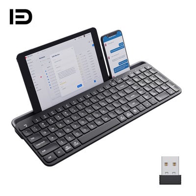 105 taste Trei moduri Bluetooth3.0 5.0 Tastatură 2.4G Tastatură fără fir pentru ipad, telefon, tabletă, laptop, tastatură pentru Android ios Windows