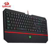 Tastatură RGB Tastatură LED pentru jocuri 104 taste Tastatură de computer cu iluminare din spate cu fir USB Slient Game Tastatură de birou pentru PC Laptop Mac