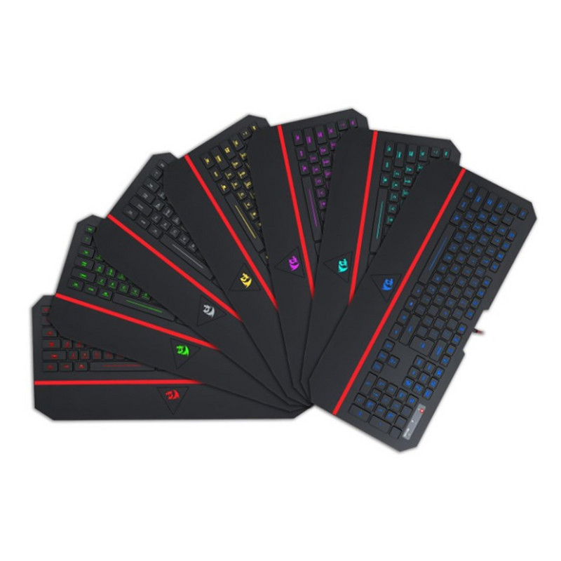 Tastatură RGB Tastatură LED pentru jocuri 104 taste Tastatură de computer cu iluminare din spate cu fir USB Slient Game Tastatură de birou pentru PC Laptop Mac