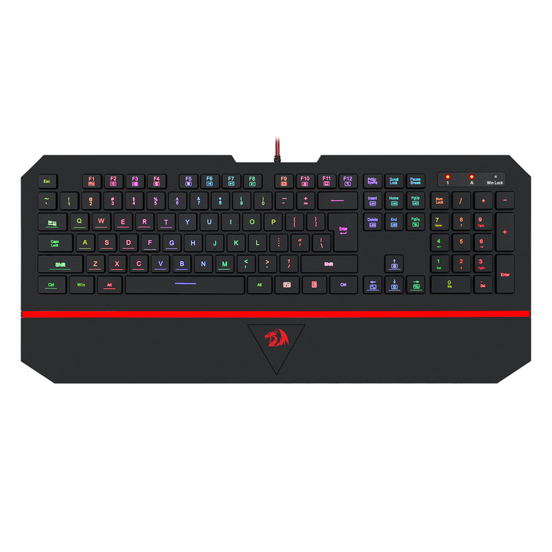 Tastatură RGB Tastatură LED pentru jocuri 104 taste Tastatură de computer cu iluminare din spate cu fir USB Slient Game Tastatură de birou pentru PC Laptop Mac
