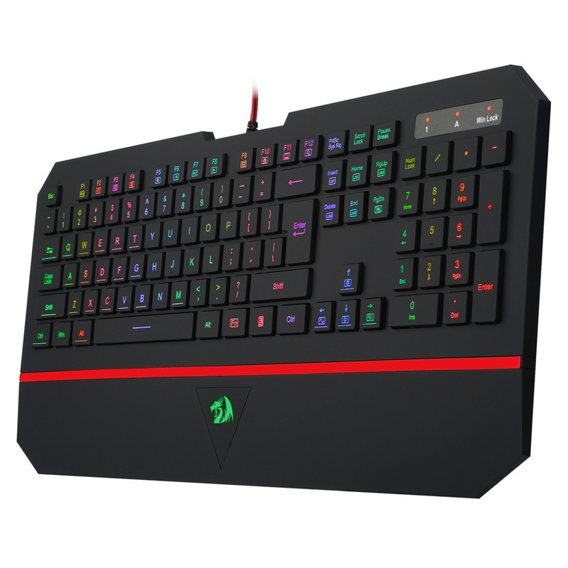 Tastatură RGB Tastatură LED pentru jocuri 104 taste Tastatură de computer cu iluminare din spate cu fir USB Slient Game Tastatură de birou pentru PC Laptop Mac