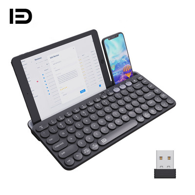 Verslo nutildymo 2.4G belaidė klaviatūra „Bluetooth“ klaviatūra, trijų režimų, skirta „ipad“ telefonui planšetiniam kompiuteriui nešiojamojo kompiuterio klaviatūra, skirta „Android ios“ langui