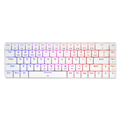 Tastatură Bluetooth fără fir cu 69 de taste USB portabil cu fir tip C Tastatură mecanică 60% RGB iluminată din spate pentru laptop, tabletă, birou