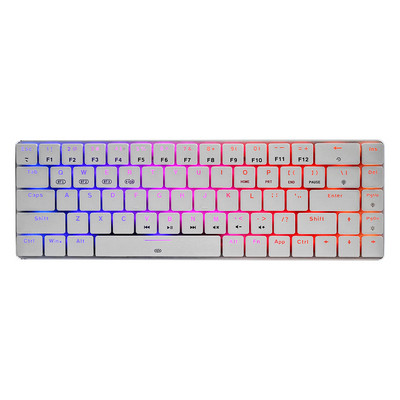 Tastatură Bluetooth fără fir cu 69 de taste USB portabil cu fir tip C Tastatură mecanică 60% RGB iluminată din spate pentru laptop, tabletă, birou
