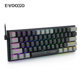 61 gombos mechanikus billentyűzet játékbillentyűzet RGB háttérvilágítás C-típusú USB vezetékes vízálló 60%-os PC-játékos billentyűzet PC asztali laptophoz