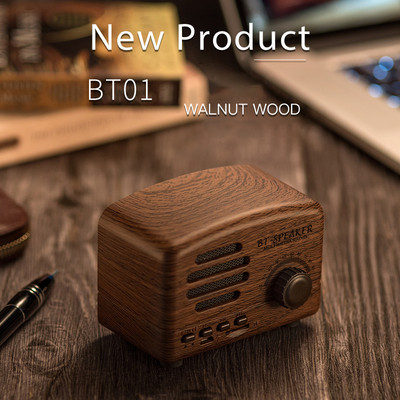 Mini Retro bluetooth hangszóró 1200mAh támogatás TF kártya 5W Rádió Számítógép Hangszóró Hordozható Audio Vezeték nélküli Cute Classic