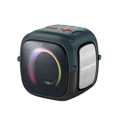HOPESTAR Partyone mini difuzor fără fir puternic, subwoofer portabil, rezistent la apă, bas puternic, cu radio FM, TF, lumină LED USB