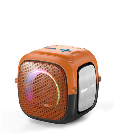 HOPESTAR Partyone mini difuzor fără fir puternic, subwoofer portabil, rezistent la apă, bas puternic, cu radio FM, TF, lumină LED USB