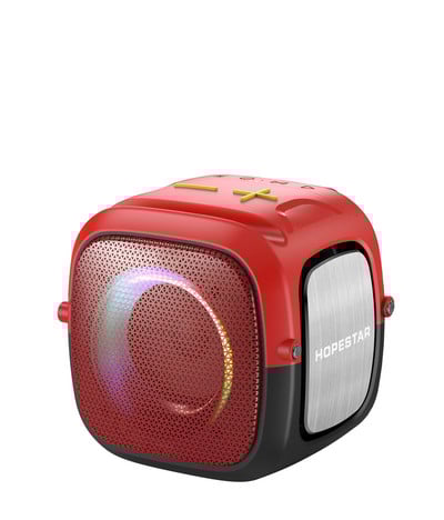 HOPESTAR Partyone mini difuzor fără fir puternic, subwoofer portabil, rezistent la apă, bas puternic, cu radio FM, TF, lumină LED USB