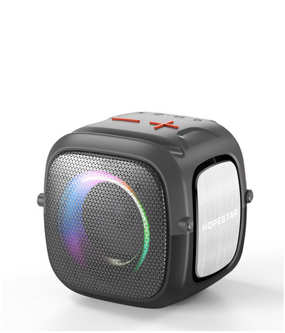 HOPESTAR Partyone mini difuzor fără fir puternic, subwoofer portabil, rezistent la apă, bas puternic, cu radio FM, TF, lumină LED USB