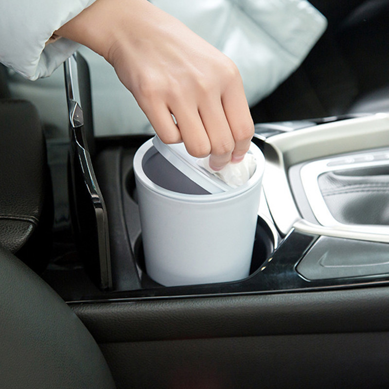 Naujų automobilių šiukšlių dėžė su dangteliu Automobilio šiukšliadėžė Namų kambarys Šiukšlių dėžės laikiklis Dėklas Automobilio krepšelis Automobilių priedai Automobilių priedai