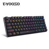 81 klahvi mehaaniline klaviatuur USB juhtmega LED RGB taustvalgustusega teljega mänguri mehaaniline klaviatuur OUTEMU optilised lülitid lauaarvuti sülearvutile