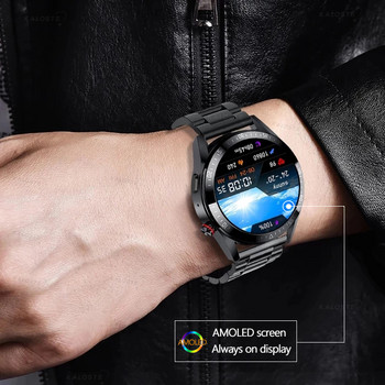 2022 Нов смарт часовник с 8G памет за мъже AMOLED 454*454 HD Винаги показване на часа Bluetooth разговор TWS Музикален смарт часовник за Android ios