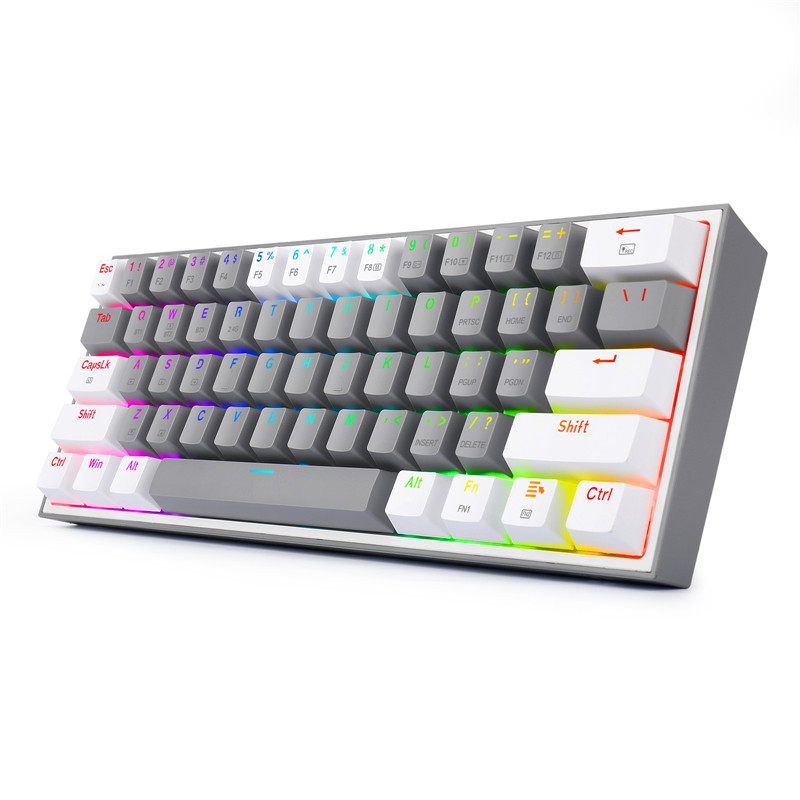 Redragon K616 Pro TKL Tastatură mecanică RGB fără fir 5.0 BT/2.4 Ghz/Fila Trei moduri Tastatură Bluetooth 60% Comutator liniar roșu