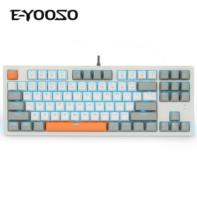 Vadu mehāniskā spēļu tastatūra 3 krāsu taustiņu vāciņš 87 taustiņi OUTEMU slēdzis zils aizmugurgaismojuma RGB sānu apgaismojums operētājsistēmai Mac PC Windows XP/8/10