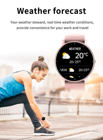 Интелигентни часовници Дамски персонализиран циферблат Обаждане Whatsapp Известие Проследяване на здравето в реално време IP67 Водоустойчив мъжки интелигентен часовник 2021