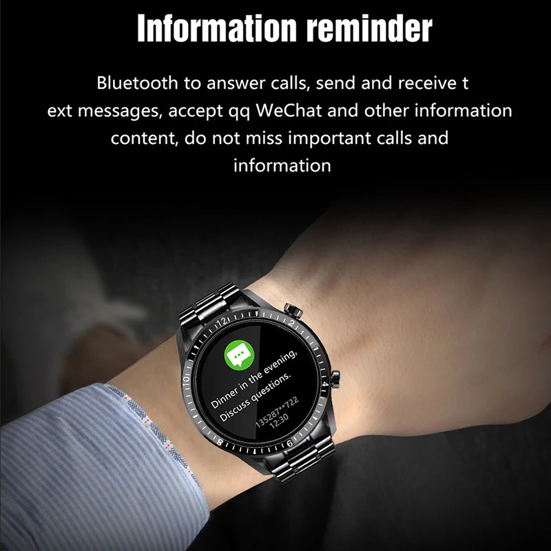2021. Novi pametni satovi za muškarce, puni zaslon osjetljiv na dodir, sportski sat za fitness IP67 Vodootporni Bluetooth za Android ios pametni sat Muška + kutija