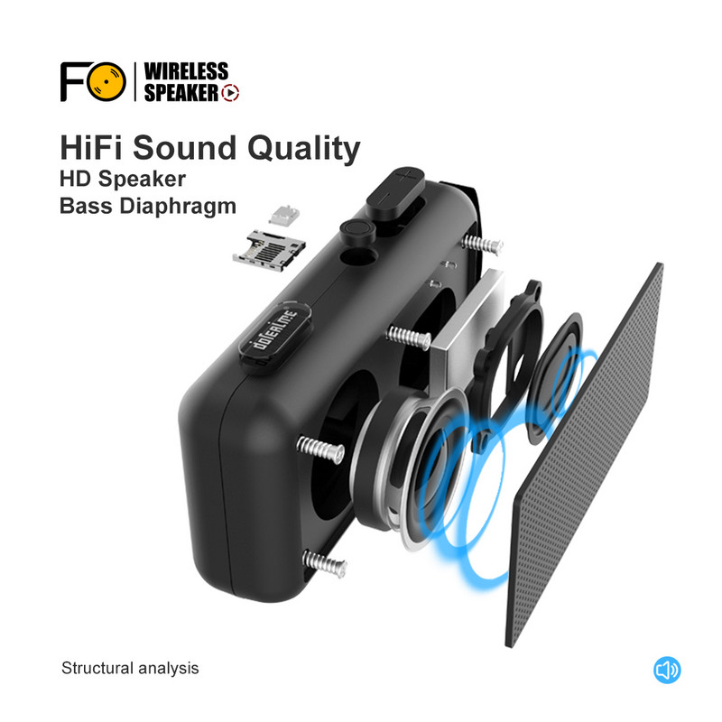 Difuzor wireless Difuzor portabil Coloană Surround Stereo Muzică Player Bluetooth Soundbar Suport FM TF Card Bass Box vitog