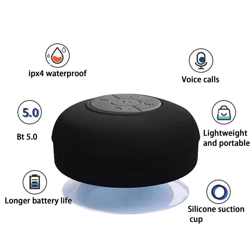 Mini Bluetooth reproduktor, vodotesný kúpeľňový reproduktor, bezdrôtový sprchový reproduktor, silný adsorpčný hudobný prehrávač do auta, vonkajší bazén