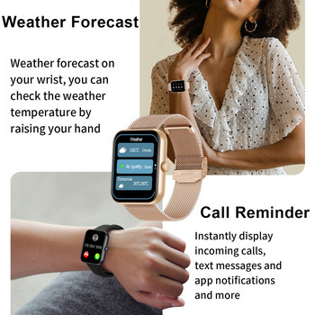 1,83-инчов смарт часовник за мъже Full Touch 7-дневна прогноза за времето Фитнес тракер IP67 Водоустойчив смарт часовник за мъже, жени за xiaomi +кутия