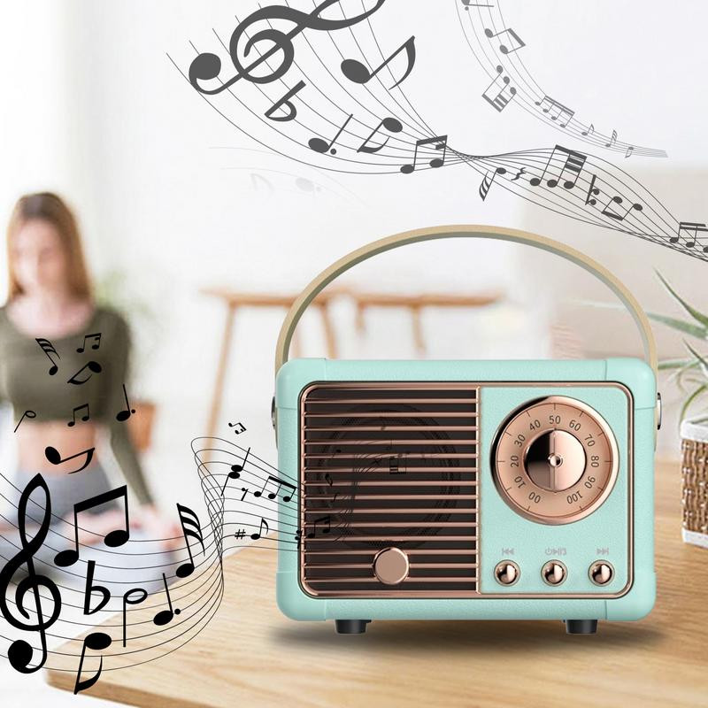 Ρετρό ηχείο BT Vintage ραδιόφωνο FM ασύρματο ρετρό ηχείο με παλιομοδίτικο, κλασικό στυλ, ισχυρά μπάσα