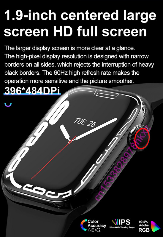 1,95 inčni novi sportski pametni sat za muškarce Serija 2022 7 X7+MAX Pametni sat za žene BT Call Heart Rate IWO 14 Sat pk i7 pro max DT7 MAX