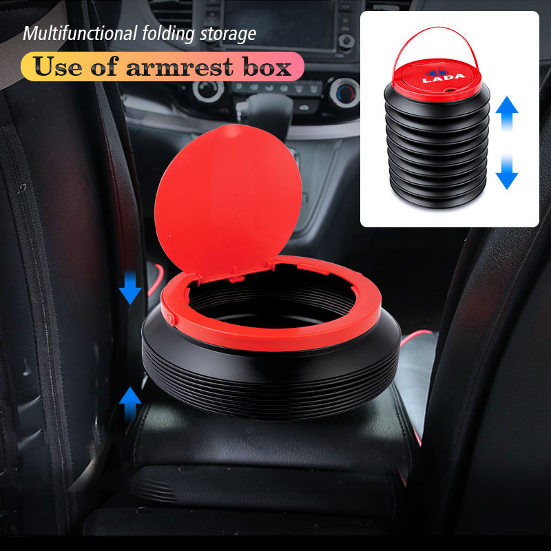 Automobilio sulankstoma šiukšliadėžė skėčių laikymo dėžė žvejybai skirta Lada Vesta Niva Samara Kalina Largus Priora Xray Granta Cross